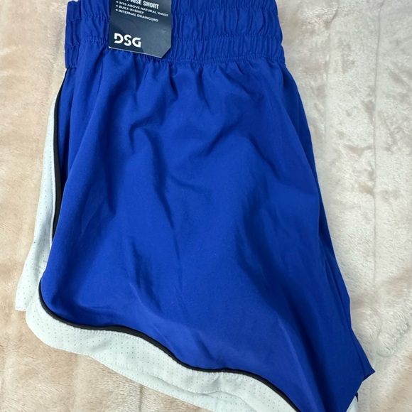 DSG Royal Blue & White Women's High-Rise Athletic Shorts - Picture 3 of 3